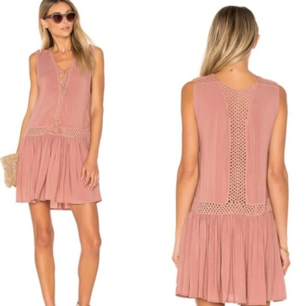 ✨NWT✨ Revolve INDAH Moonbeams Lace-Up Crochet Dress NWT